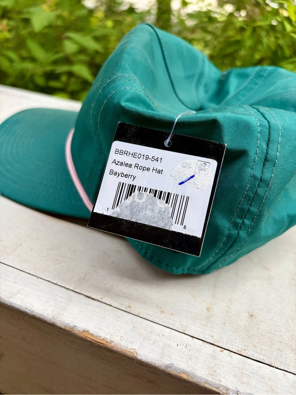 Bad Birdie Teal Baseball Cap with Pink Piping & Floral Patch